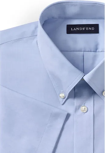 Vista 3 de Lands' End Camisa de vestir de manga corta para niños, uniforme escolar, sin hierro