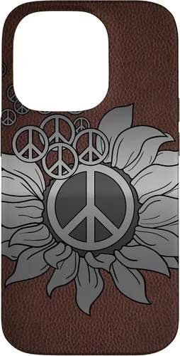 Vista 17 de Sunflower Peace Sign Hippie Hippy Vintage Floral Soul Gift Case for iPhone 17