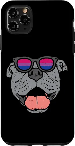 Vista 11 de Funda para iPhone 14 Pitbull Dog LGBTQ Bisexual Flag Gay Pride Ally Bi Dog Lover