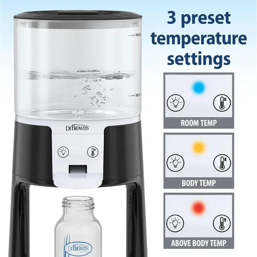Vista 5 de Dr. Brown's Insta-Prep Dispensador de agua tibia con jarra de mezcla de fórmula para bebés, 36 onzas, azul