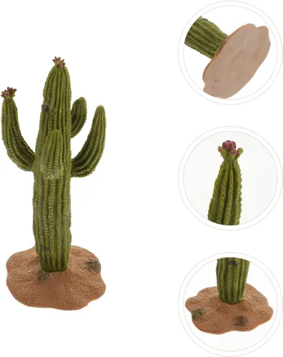 Vista 3 de Didiseaon Planta decorativa de cactus artificial, planta artificial en maceta, micro paisaje, decoración de cactus