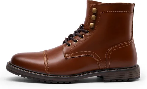 Vista 6 de Bruno Marc Botas de motocicleta para hombre, botas de vestir Oxford