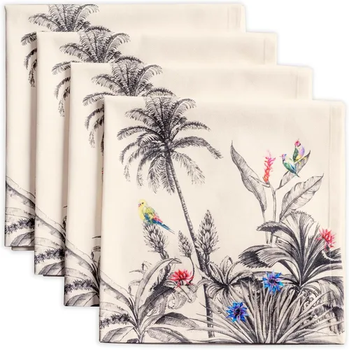 Vista 57 de Maison d' Hermine Juego de 4 servilletas de tela 100% algodón, suaves y duraderas, servilletas cuadradas reutilizables para uso diario, lavables