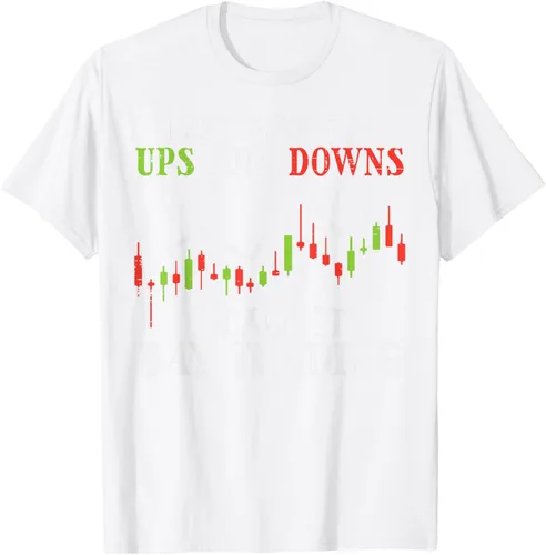 Vista 94 de Life Ups And Downs Day Trading Crypto Stock Market Trader T-Shirt, Negro