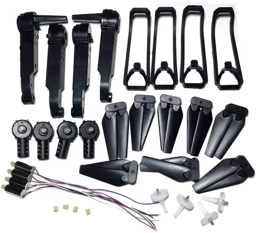 Vista 8 de Ajuste para K3 E99 y K3 Pro Rc Drone Quadrotor Piezas de repuesto Motores Base de Motor Hélices Cuchillas Marco Engranajes Brazo Kit de accesorios