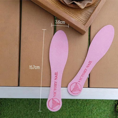 Vista 4 de 1PCS lima de pie rosa de cerámica de grano medio y áspero eliminación de callos de doble cara