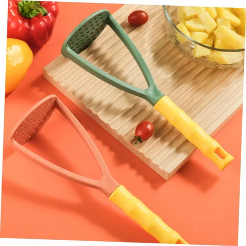 Vista 5 de Juego de 2 trituradoras de patatas manuales para alimentos, verduras, frutas, purés