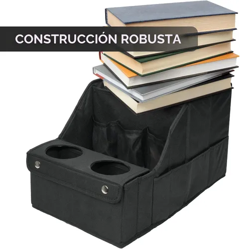 Vista 7 de MULISOFT Organizador de asiento de automóvil, organizador de asiento trasero con 11 compartimentos de almacenamiento y 2 portavasos, organizadores