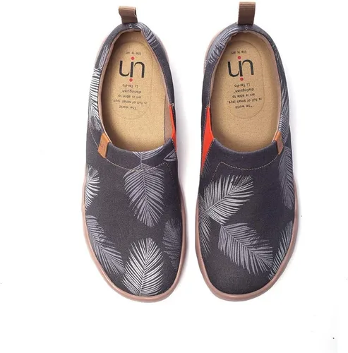 Vista 26 de UIN Zapatos de viaje para caminar para hombre, sin cordones, de lona, informales, ligeros, cómodos y modernos, diseño de perritos felices Ahhhhh