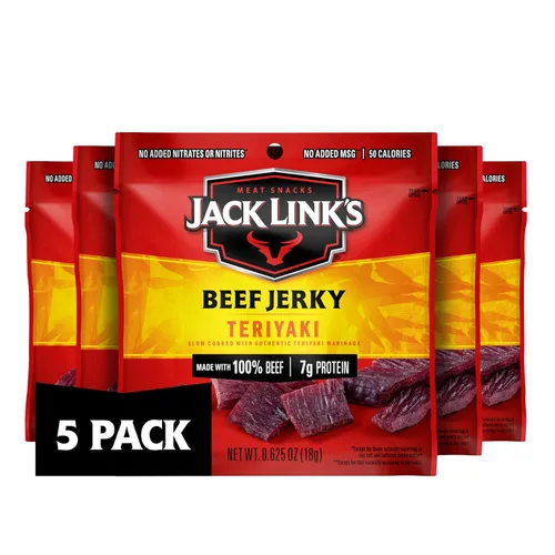 Vista 10 de Jack Link's Beef Jerky Multipack - Original - 0.625 oz (paquete de 20)