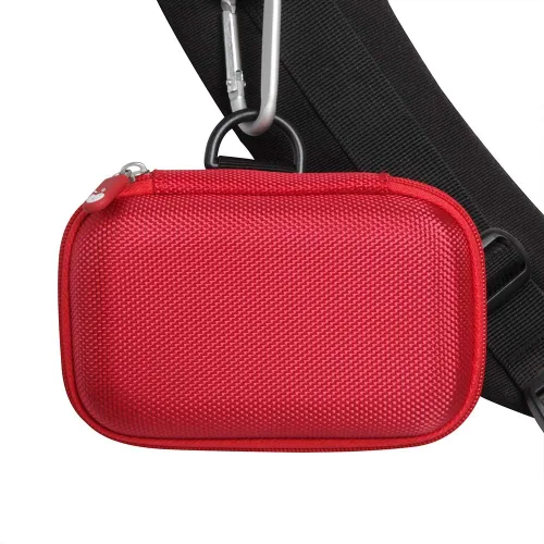 Vista 6 de Hermitshell Estuche rígido de viaje para KLIQ MetroPitch - Metrónomo Tuner (rojo)