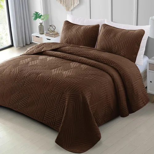 Vista 20 de Exclusivo Mezcla - Juego de edredón de tamaño individual, hecho con tecnología ultrasónica, ligero, suave, moderno, con diseño geométrico