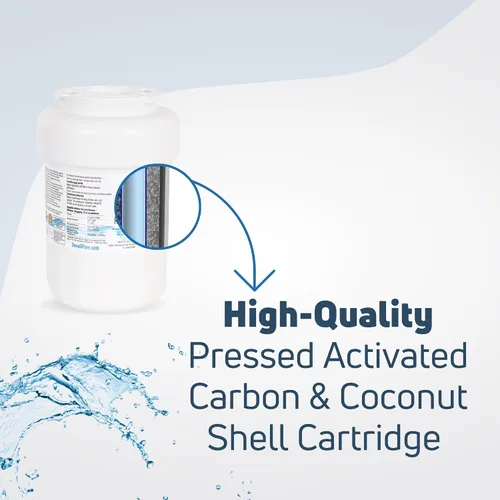 Vista 4 de Paquete de 2 filtros de agua de repuesto para refrigerador Hotpoint HSM25GFRESA - Compatible con Hotpoint MWF, MWFP cartucho de filtro de agua
