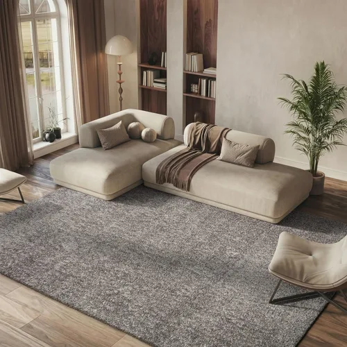 Vista 17 de SAFAVIEH Madrid Shag Collection - Alfombra decorativa, 4 x 6 pies, diseño liso, no desprende pelusa y de fácil cuidado, 1.6 pulgadas de grosor