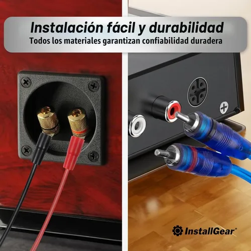 Vista 5 de InstallGear Kit de cableado de amplificador de 4 calibre - Kit de cableado de subwoofer de 17 pies con cables de especificaciones reales - Juego