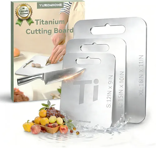 Vista 9 de Titanium Cutting Boards,Cutting Boards for Kitchen, Double-Sided Food-Grade, No toxic, New Upgrade, Hygiene Durable, Dishwasher Safe Chopping Board