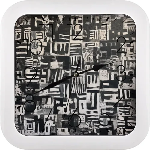 Vista 26 de 10" Square Modern Wall Clock,Ancient Egypt Print Kitchen Clocks Wall Battery Operated,Silent Non Ticking Unique Funny Cute Wall Clock for Living