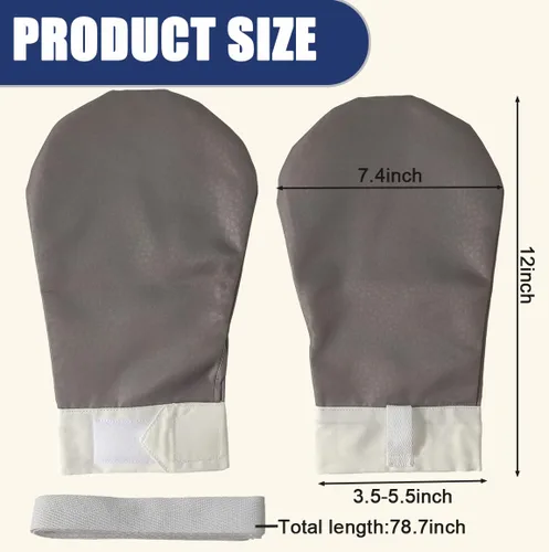 Vista 3 de 2 guantes impermeables de retención de demencia, guantes antiarañazos para ancianos, guantes protectores para pacientes con demencia/adultos