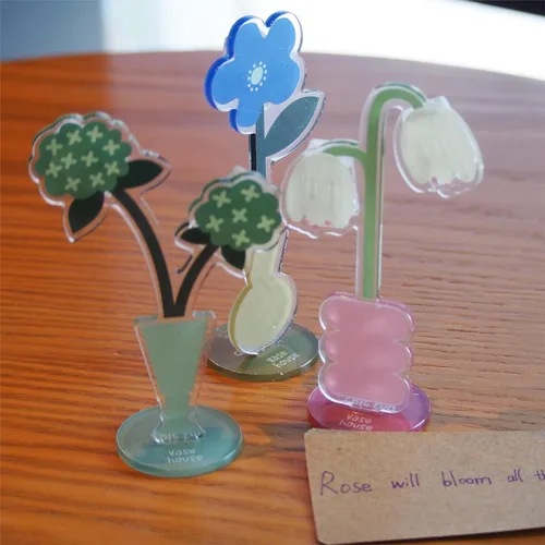 Vista 6 de 3 piezas de acrílico para escritorio, soporte de clip de flores, clip de exhibición de fotos de escritorio en casa, oficina, soporte para fotos
