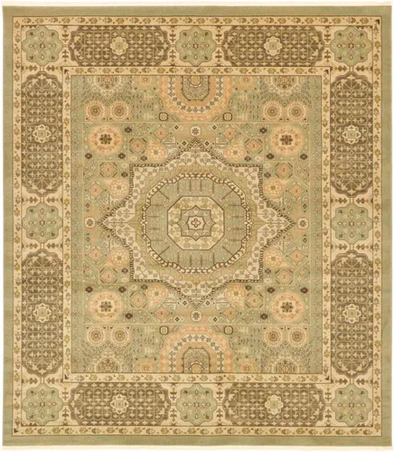 Vista 26 de Unique Loom Palace Collection - Alfombra bohemia tradicional, medallón, vintage (2 pies x 3 pies, rectangular, azul claro/bronceado)