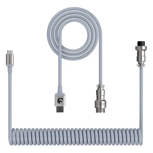 Vista 14 de ZIYOU LANG Cable de teclado C01 personalizado en espiral USB C a un cable Negro