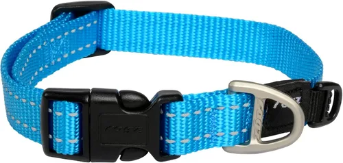 Vista 12 de Collar reflectante para perros medianos, ajustable de 12 a 17 pulgadas, color negro