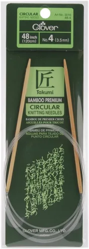 Vista 3 de Agujas de tejer circulares de bambú Takumi, 48 pulgadas tamaño 0