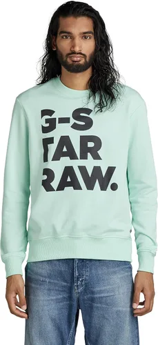 Vista 11 de G-STAR Sudadera de cuello redondo con estampado prémium para hombre Resumen: Azul