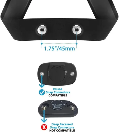 Vista 5 de Reemplazo de correa de pecho ajustable para monitor de frecuencia cardíaca compatible con Polar H10 H9 H7 / COOSPO H808S H6 H9Z / Garmin