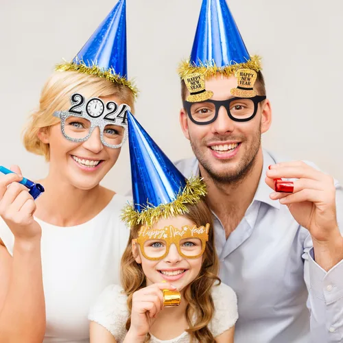 Vista 5 de ABOOFAN Gafas de papel 2024 Gafas de Año Nuevo 2024 Gafas de Año Nuevo 2024 Gafas de fiesta Gafas de fotografía 2024 Número Gafas de papel 2024
