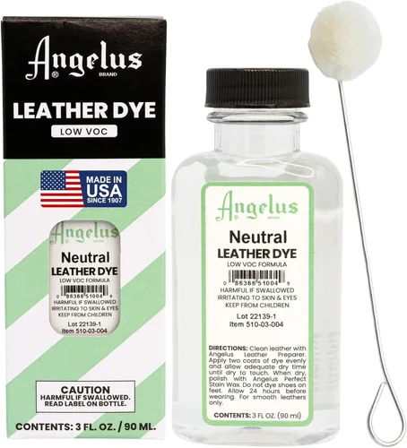 Vista 10 de Tinte de cuero Angelus - Tinte de cuero flexible para zapatos, botas, bolsos, manualidades, muebles y más 3oz, aplicador incluido (Azul)