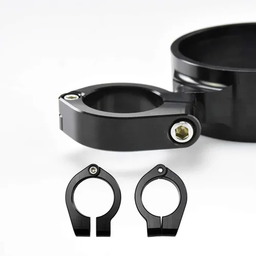 Vista 6 de Soporte de Reubicación con Abrazadera para Manillar Lateral del Velocímetro Compatible con Harley Sportster XL 48 1993-actual Dyna 1993-2005