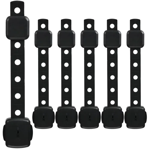 Vista 13 de Fursafe&Q Cerraduras de gabinete a prueba de bebés, cerraduras de seguridad para cajones de bebé, correas de seguridad adhesivas para niños, cierre
