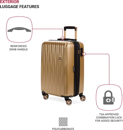 Vista 3 de SWISSGEAR 7272 - Maleta rígida y expandible con ruedas giratorias