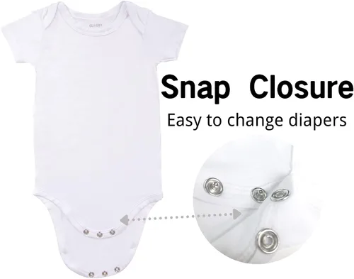 Vista 10 de GUISBY Body de manga corta para bebé, rayón de verano, recién nacido, niños y niñas, 0-24 meses