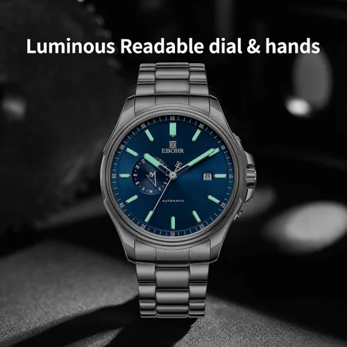 Vista 4 de Men's Diver Mechanical Watch, High Energy Mechanical Core Multifunctional Luminous Dial Advanced Outdoor Waterproof Deep Diving Easy Read, Gift for