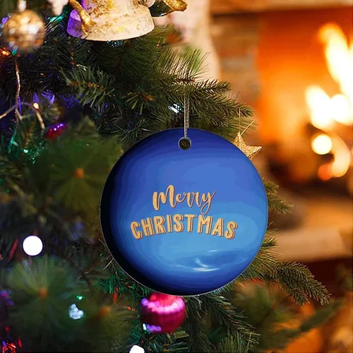 Vista 3 de Two-Side Printed Solar System Planets Ceramic Christmas Ornament, Novelty for Family Friends Kids, Galaxy Educational Christmas Keepsake Pendants