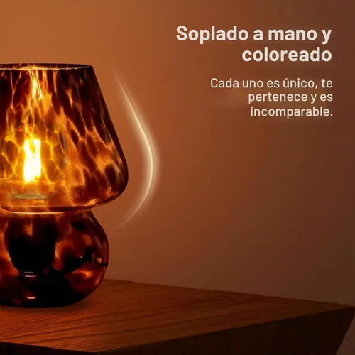 Vista 2 de Dawnwake Lámpara de hongo, lámpara pequeña de mesa para dormitorio, lámparas de noche de escritorio para sala de estar, decoración de hongos, lindas
