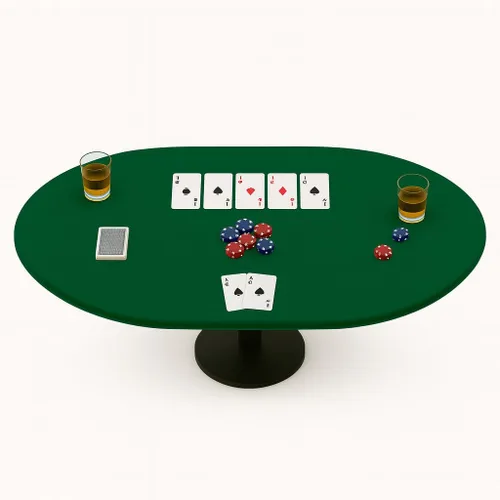 Vista 11 de Cubierta de Mesa de Juego de Cartas de Fieltro para Jugar Cartas, Póquer, Mahjong, Dominó, Bridge y Juegos de Mesa, Mantel Elástico Ajustable