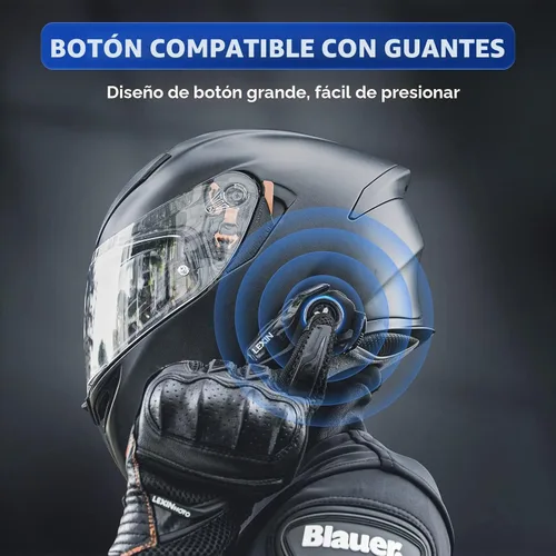 Vista 3 de LEXIN G2P Auriculares Bluetooth para Casco de Motocicleta, Sistemas de Comunicación de Intercomunicación en Grupo, Radio FM/ 6