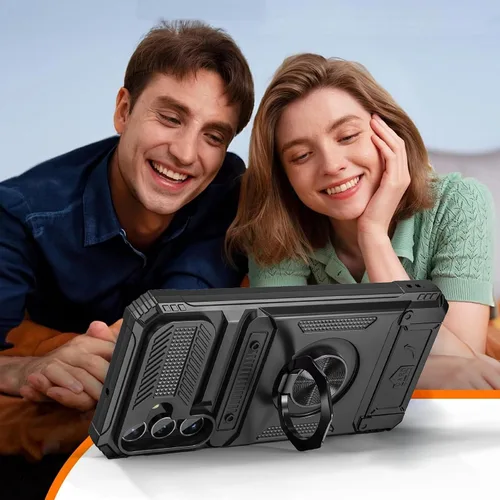 Vista 7 de Vofolen Funda tipo cartera para Samsung Galaxy A15 5G con tarjetero negro