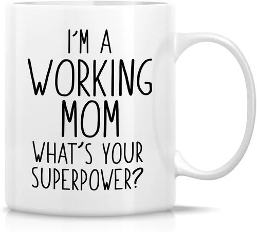 Vista 41 de Retreez - Taza divertida con texto en inglés "Mum Well Done I'm Awesome", 325 ml, tazas de café de cerámica, mensaje divertido, sarcástico