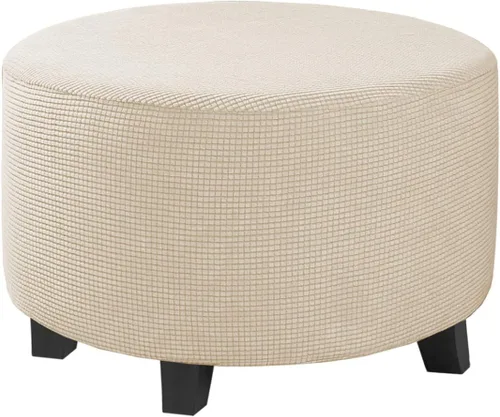 Vista 65 de H.VERSAILTEX Funda Deslizable para Otomana Rectangular Ajuste de Longitud 29"-34" Reposapiés Fundas Deslizables para Sofá Funda para Taburete