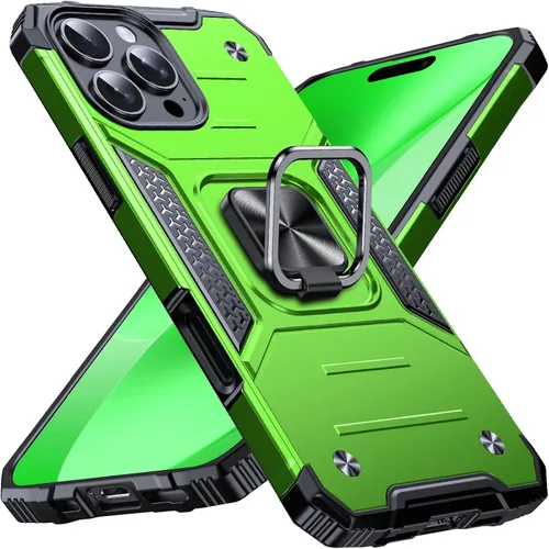 Vista 81 de Anqrp Funda resistente para iPhone 6/7/8/SE/SE2 con soporte de anillo mejorado y agarre, grado militar, a prueba de golpes, resistente y robusta