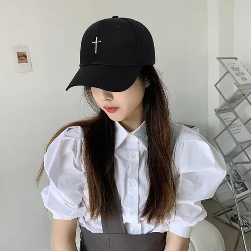 Vista 7 de Gorra de béisbol con bordado cruzado ajustable estructurado para hombres y mujeres