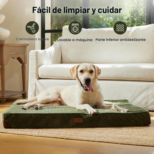 Vista 5 de FUKUMARU Cama para Perros, Camas Ortopédicas de Pana Engrosada para Perros con Funda Lavable, Cama Grande Impermeable para Perros para Jaula