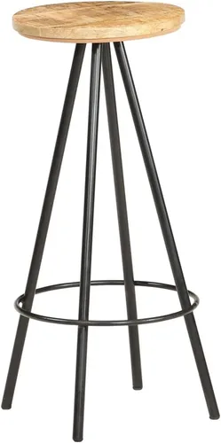 Vista 3 de bar Chairs,barstools,bar stools Set of 3,bar Table,sillas para barra de cocina,Bar Stools 4 pcs Rough Mango Woodbar Stool,bar Chairs,Barstool,bar