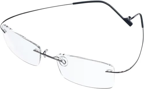 Vista 4 de Jcerki Gafas de miopía sin marco para hombres y mujeres, gafas de miopía -0.50 Fuerza Moda Distancia
