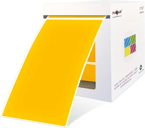 Vista 8 de PARLAIM 5 x 3 pulgadas Rectángulo de colores pegatinas de inventario, 1000 unidades de 4 rollos de etiquetas adhesivas cuadradas para cajas móviles