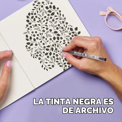 Vista 3 de Sakura 37581 - paquete de 3 bolígrafos de tinta en gel tamaño medio, negro Classic Med 3-pc Negro